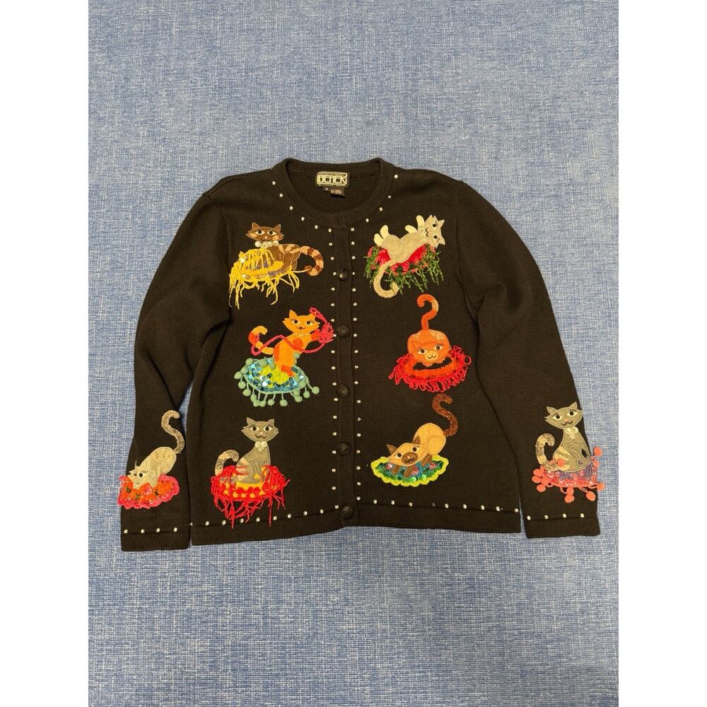 Berek By Takako Sakon Women's Cardigan Cat Sweater Medium